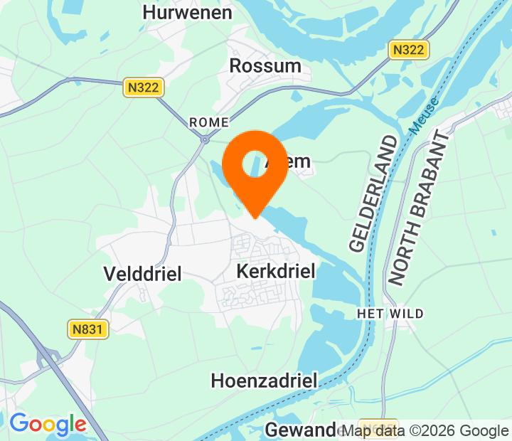 Google Map of 51.77866314772,5.333234101202